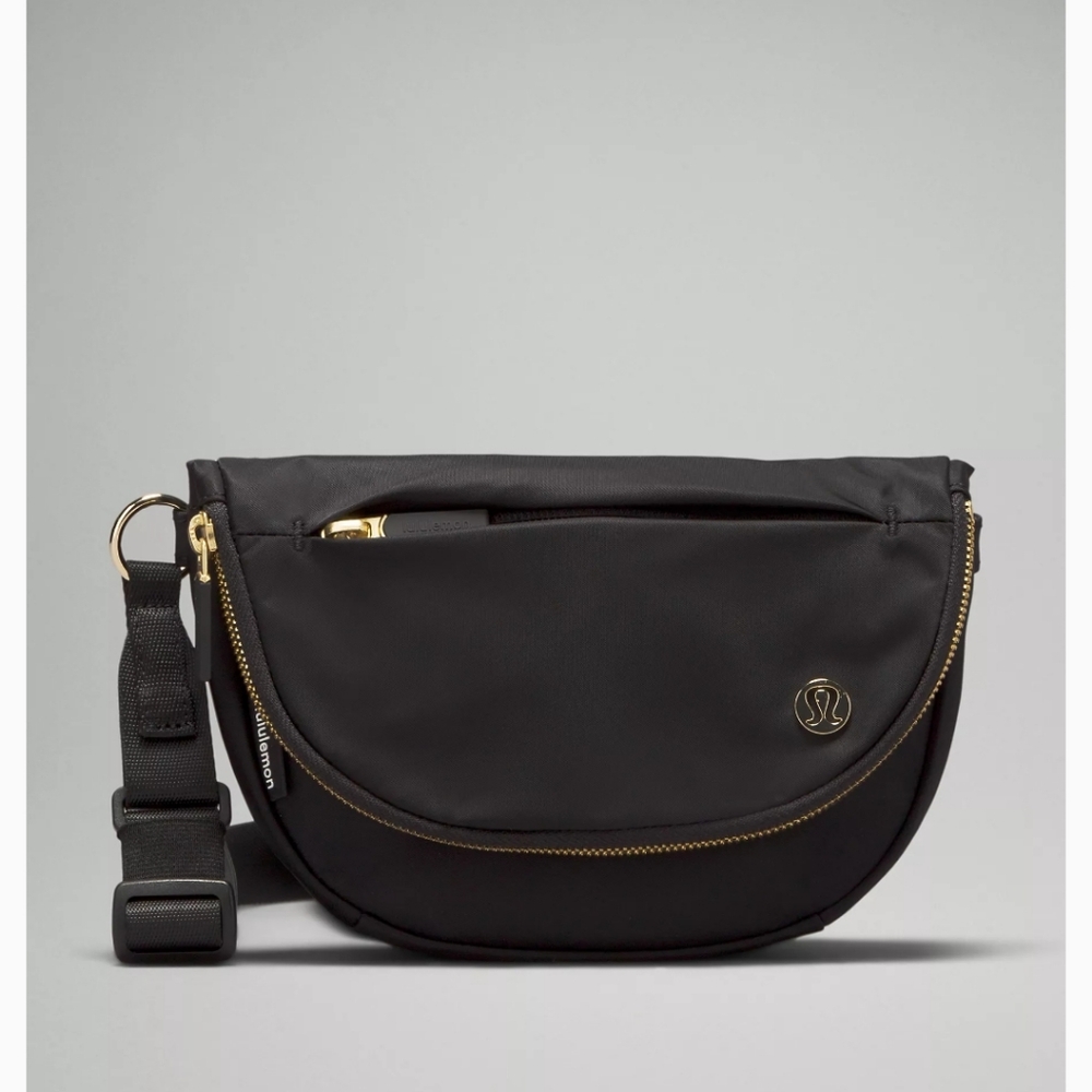 NWT lululemon athletica All Night Festival Black Crossbody Bag In Micro